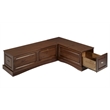 Pemberly Row 3-Piece Backless Dining Nook with Storage in Walnut Wood