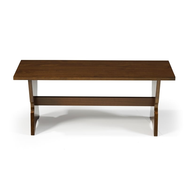 Pemberly Row 3-Piece Backless Dining Nook with Storage in Walnut Wood