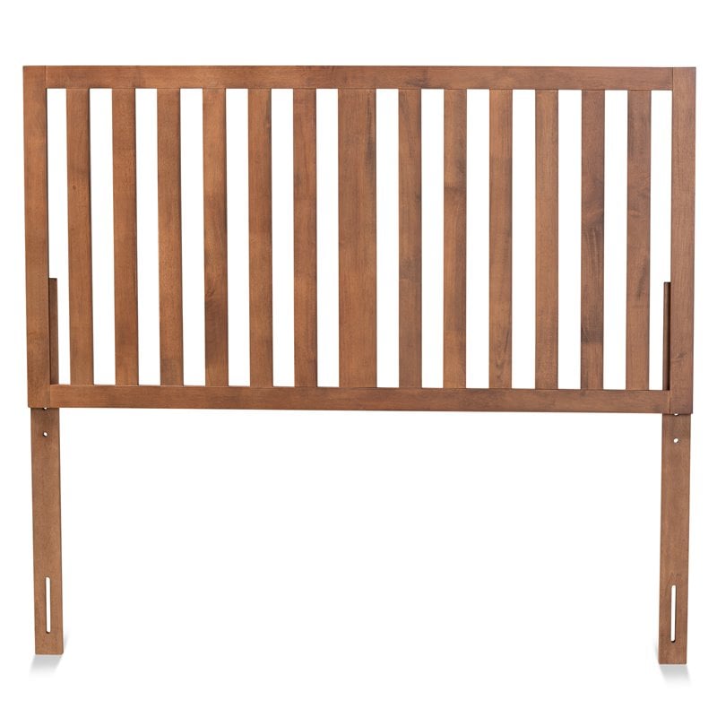 Pemberly Row Modern Queen Size Headboard in Ash Walnut Finish