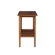 Pemberly Row Console Table with Slatted Bottom Shelf in Walnut Wood