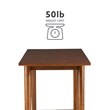 Pemberly Row Console Table with Slatted Bottom Shelf in Walnut Wood