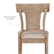 Pemberly Row Upholstered Counter Stool with Rattan Back in Grey Wash