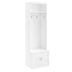 Pemberly Row Particle Board Hall Tree with Hooks in White