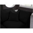 Pemberly Row Modular 3-Piece Armless Sofa in Black Velvet Upholstery