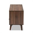 Pemberly Row Walnut/Grey Wood 1-Drawer TV Stand with Storage