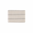 Pemberly Row Backless Counter Stool with Striped Padded Linen Seat in Brown