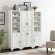 Pemberly Row 3 Piece Wood Pantry Set with Distressed White Finish
