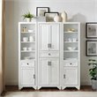 Pemberly Row 3 Piece Wood Pantry Set with Distressed White Finish
