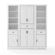 Pemberly Row 3 Piece Wood Pantry Set with Distressed White Finish