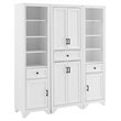 Pemberly Row 3 Piece Wood Pantry Set with Distressed White Finish