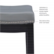 Pemberly Row Backless Counter Stool with Gray Faux Leather and Black Frame