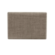 Pemberly Row Counter Stool Gray Linen-Weave Seat and Wood Frame in Rustic Brown
