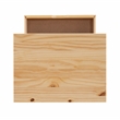 Pemberly Row Six Drawer Rolling Storage Cart in Natural Wood Finish