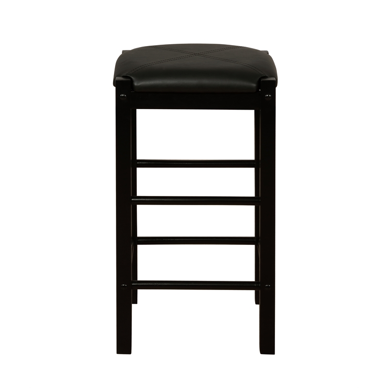 Pemberly Row 3 Piece Wood & Faux Marble Tavern Set with Backless Stools