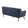 Pemberly Row 68 Inch Mid-Century Tufted Sofa in Navy Blue Fabric