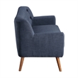 Pemberly Row 68 Inch Mid-Century Tufted Sofa in Navy Blue Fabric