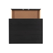 Pemberly Row Eight Drawer Rolling Storage Cart in Black Wood Finish
