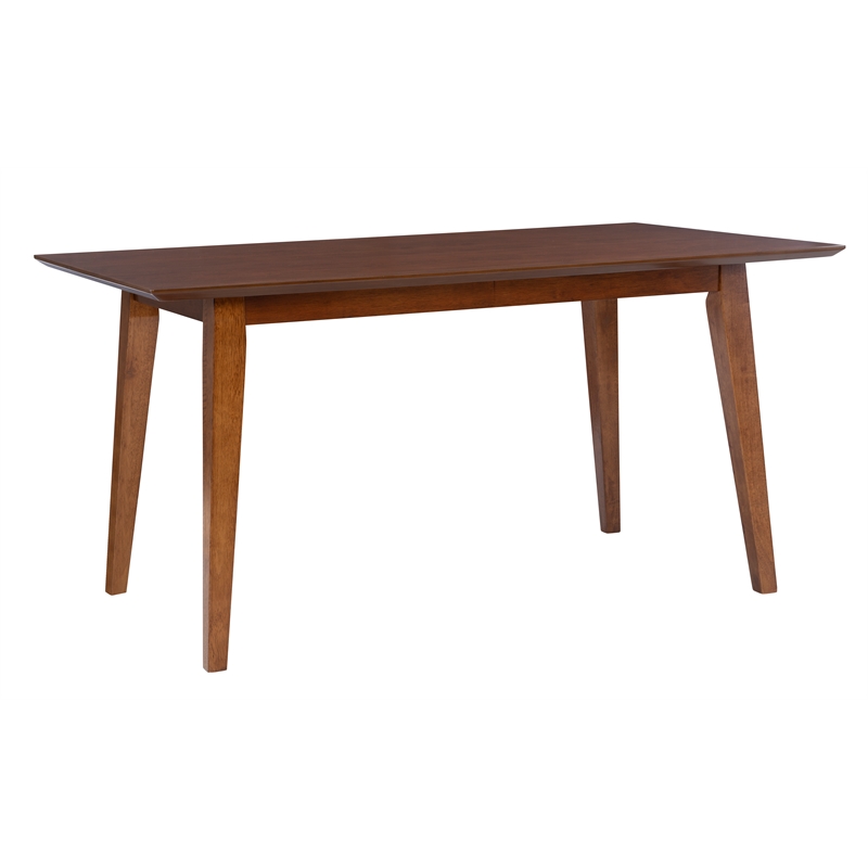Pemberly Row 7 Pc Dining Set with Woven Rope Seats in Rich Brown Finish