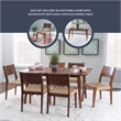 Pemberly Row 7 Pc Dining Set with Woven Rope Seats in Rich Brown Finish