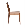 Pemberly Row 7 Pc Dining Set with Woven Rope Seats in Rich Brown Finish