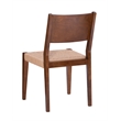 Pemberly Row 7 Pc Dining Set with Woven Rope Seats in Rich Brown Finish
