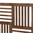 Pemberly Row Walnut Brown Twin Platform Bed with Slatted Headboard