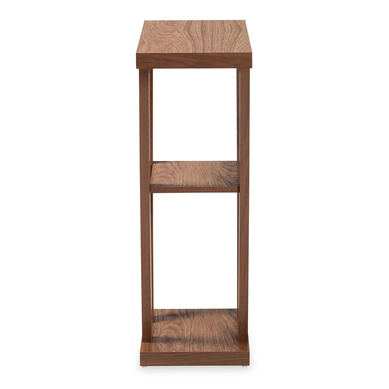 Pemberly Row Walnut Brown Finished 1-Shelf Console Table