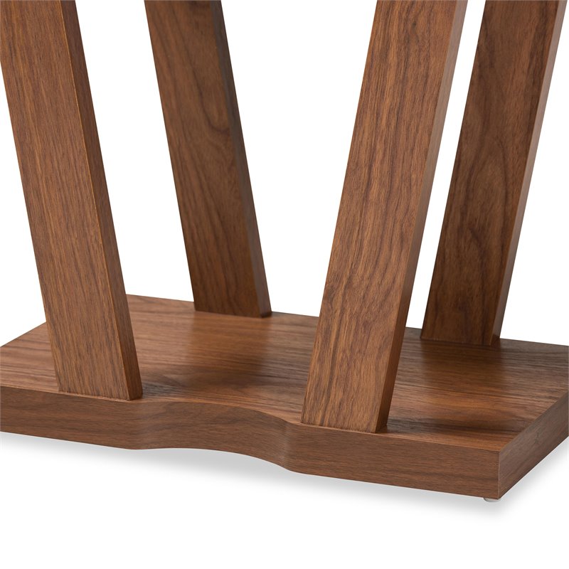 Pemberly Row Walnut Brown Finished 1-Shelf Console Table