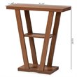 Pemberly Row Walnut Brown Finished 1-Shelf Console Table