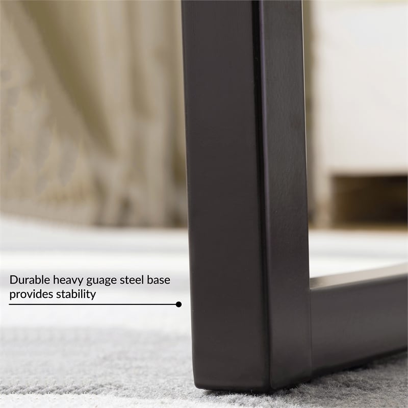 Pemberly Row Barrel Back Metal Counter Stool Set in Gray/Espresso