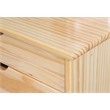Pemberly Row Eight Drawer Rolling Storage Cart in Natural Wood