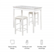 Pemberly Row 3-Piece Tavern Set with White Faux Marble Top