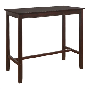 Pemberly Row 42&quot Wood Bar Height Pub Table in Brown Finish