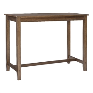 Pemberly Row 36&quot Counter Height Pub Table in Rustic Brown Wood Finish