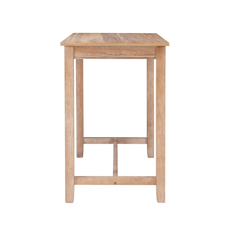 Pemberly Row Counter Height Pub Table in Distressed Brown Wood Finish
