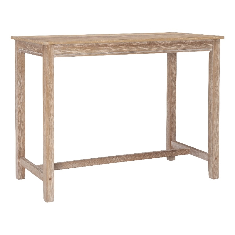 Pemberly Row Counter Height Pub Table in Distressed Brown Wood Finish