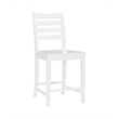 Pemberly Row Set of 2 Ladderback Counter Stools in White Beechwood
