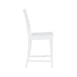 Pemberly Row Set of 2 Ladderback Counter Stools in White Beechwood