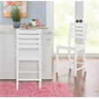 Pemberly Row Set of 2 Ladderback Counter Stools in White Beechwood
