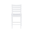 Pemberly Row Set of 2 Ladderback Counter Stools in White Beechwood