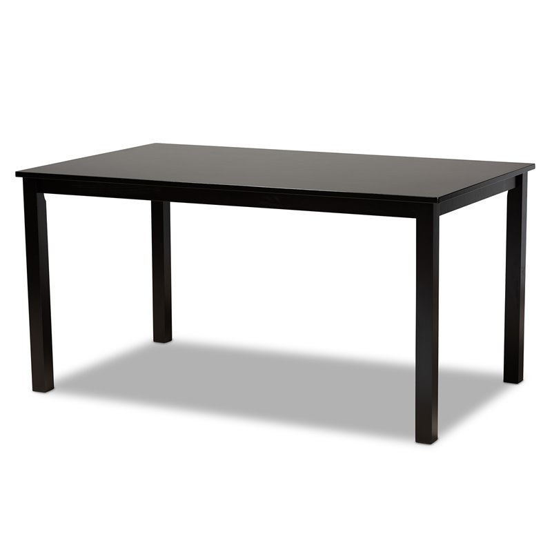 Pemberly Row Dylin Navy Blue and Dark Brown 7-Piece Dining Set with Large Table