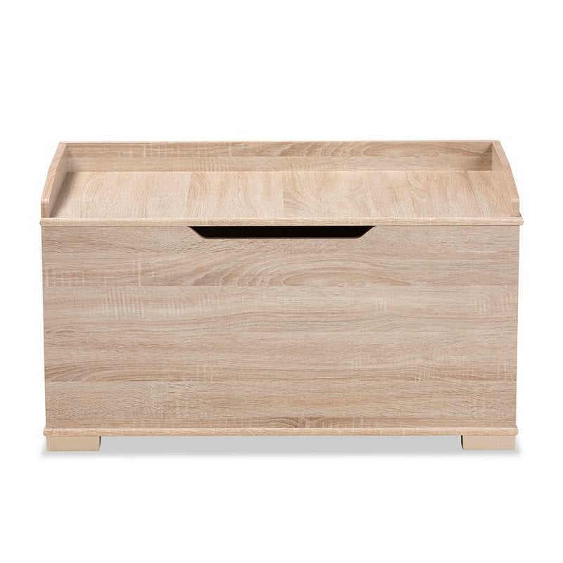 Pemberly Row Oak Finished Wood Cat Litter Box Cover with Shelf