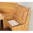 Pemberly Row Wooden Corner Dining Nook Set with Storage in Natural