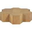 Pemberly Row Solid White Oak Coffee Table in Natural Finish