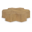 Pemberly Row Solid White Oak Coffee Table in Natural Finish
