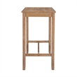 Pemberly Row Distressed Wood Bar Height Pub Table in Brown