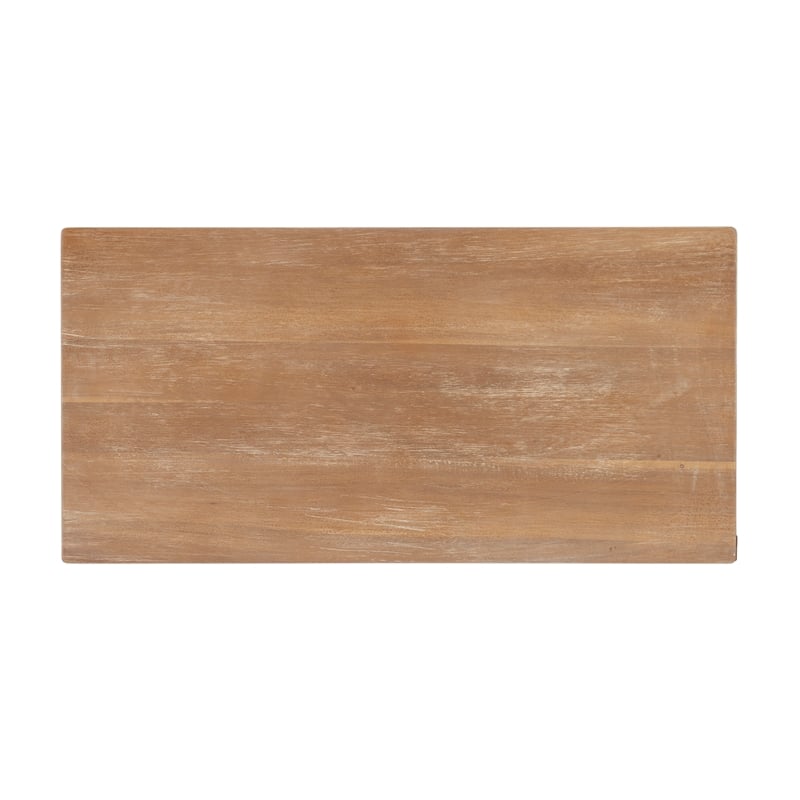 Pemberly Row Distressed Wood Bar Height Pub Table in Brown