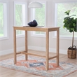 Pemberly Row Distressed Wood Bar Height Pub Table in Brown