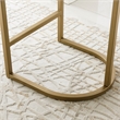 Pemberly Row Barrel Back Metal Counter Stool Set in Gold and White