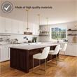 Pemberly Row Barrel Back Metal Counter Stool Set in Gold and White